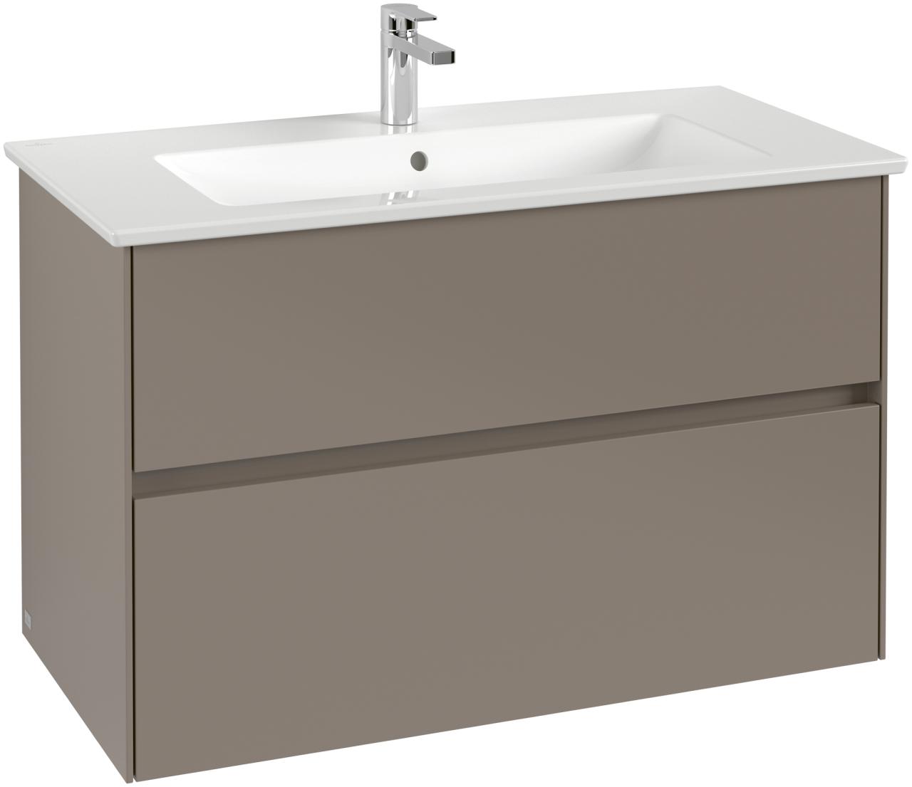 Villeroy & Boch Waschtischunterschrank Collaro 961x610x480mm 2 Ausz. Waschbecken mittig Soft Green C14500AF