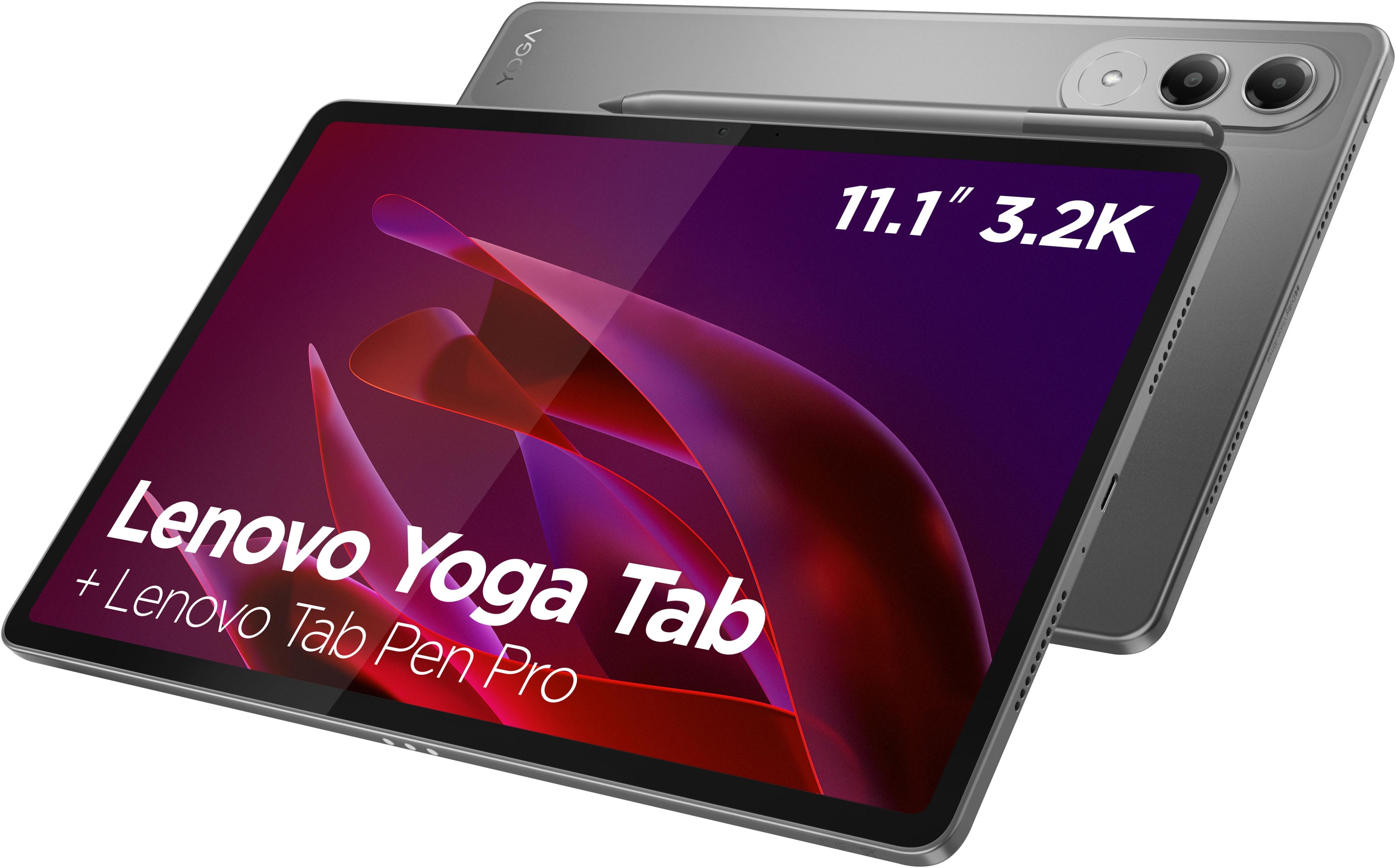 LENOVO Tablet "Yoga Tab (11,1 Zoll 3.2K LTPS Display) Qualcomm Snapdragon 8 Gen 3", grau (luna grau), 256 GB, Tablets_EBookReader