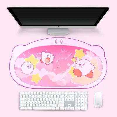 Yocore Computer Gaming Mauspad große Größe 73,5x40cm kawaii rosa Stern Reise Schreibtisch Pad Büro tisch matte rutsch feste wasserdichte Matten