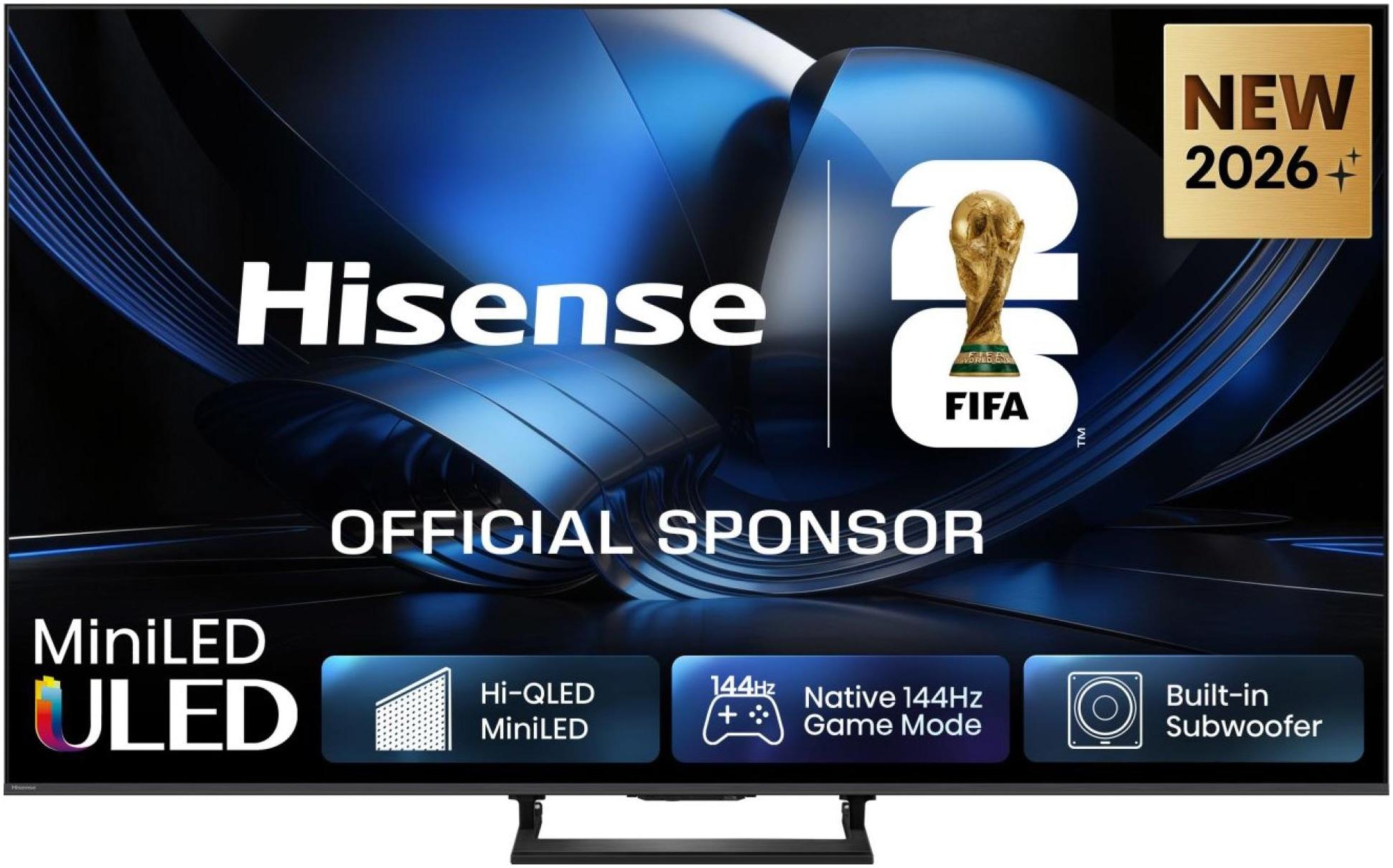 HISENSE QLED-Fernseher "65U7DSE", Energieeffizienz: E (A-G), schwarz, dunkelgrau, 65 ″, Fernseher