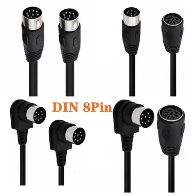 90-Grad-Winkel 8-Pin-DIN-Stecker auf 8-Pin-DIN-Stecker Lautsprecher-Audiokabel für Bang & Olufsen B&O PowerLink BeoLab Power MK2