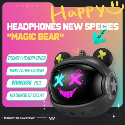 ONIKUMA T20 Gaming Headset 2025Neue kabellose rotierende Flip-Top-Design-Ohrhörer HiFi-Stereo-In-Ear-Kopfhörer mit Touch-Control und Mikrofon