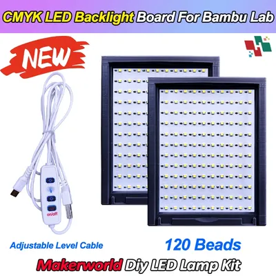 Für Bambu Lab Lithophan Led Panel CMYK Led-hintergrundbeleuchtung Bord PLA Grundlegende CMYK Lithophan Bundle 3D Druck Lithophan Foto DIY