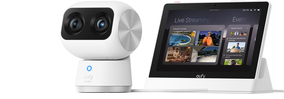eufy Innenkamera S350 Bundle mit Smart Display E10 eufy Innenkamera S350 und HomeBase S380 mit smart display E10