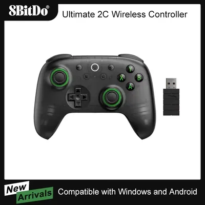 8BitDo Ultimate 2C Wireless 2.4G Gaming Controller Gamepad Joystick für PC Windows 10 11 Steam Deck Raspberry Pi Android