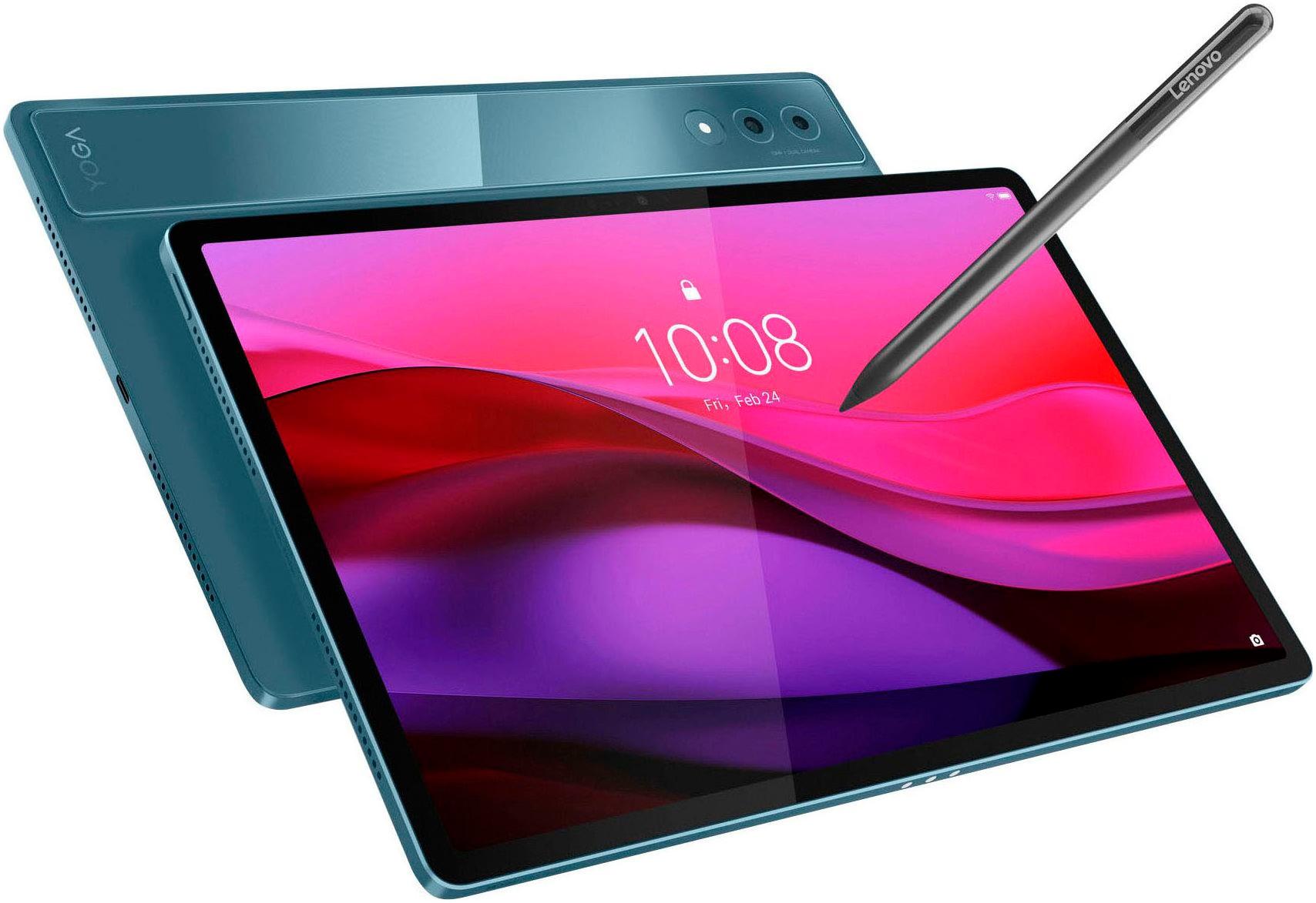 LENOVO Tablet "Yoga Tab Plus (12,7 Zoll)", Energieeffizienz: F (A-G), tidal teal, 256 GB, Tablets_EBookReader