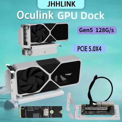 Oculink Externe GPU Dock EGPU Notebook Externe Erweiterung PCIe5.0 X4 GDP Handheld Gaming PCIE X16 Laptop M.2 8611 Ständer für DIY