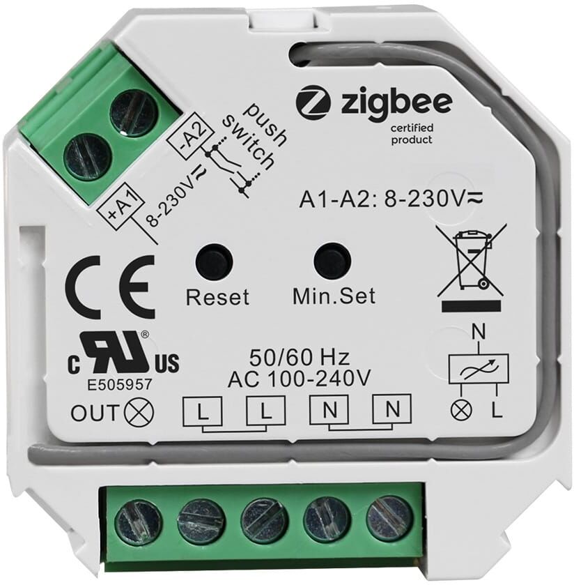 HOFTRONIC Zigbee Mini LED Taster – Kabellos – max. 400 Watt