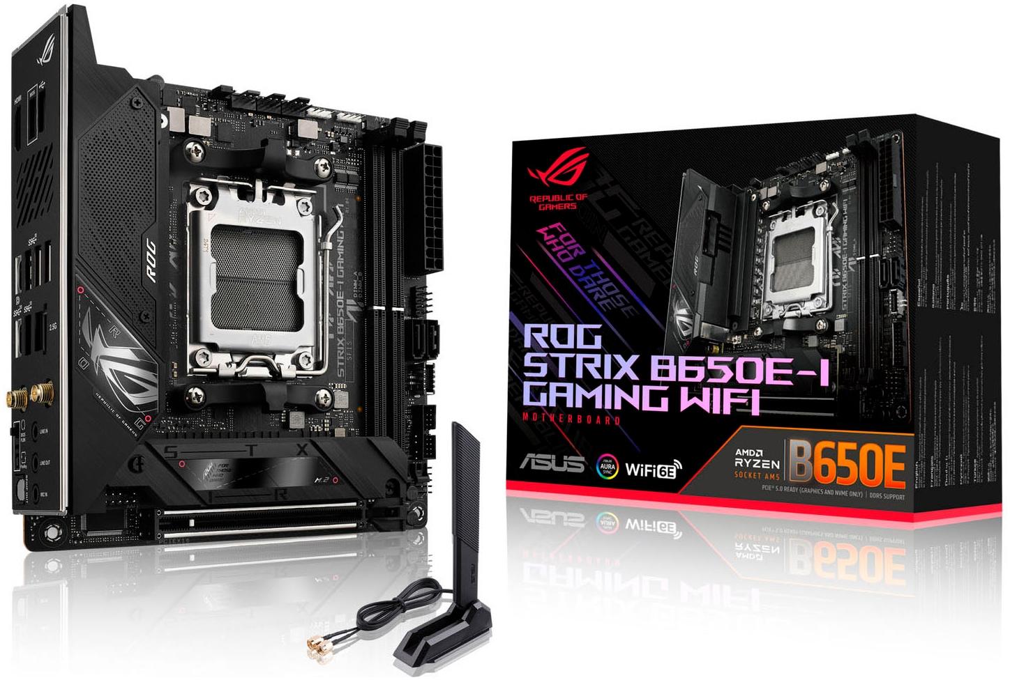 ASUS Mainboard "ROG STRIX B650E-I GAMING WIFI", schwarz, B:17cm T:17cm, Mainboards