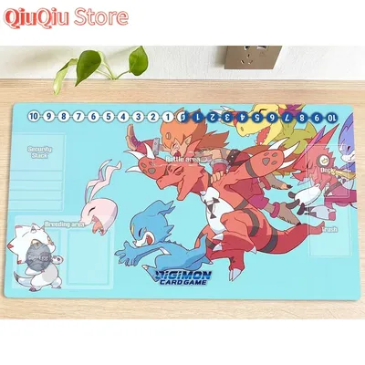 Digimon Adventure Duel Spielmatte DTCG CCG Matte Gammamon Veemon Sammelkartenspielmatte Schreibtisch Tisch Gaming Mauspad Mousepad