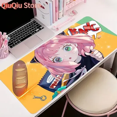 Mauspad Gamer Anti-Rutsch Anime S-spy X Familie Schreibtischunterlage Gaming PC Zubehör Tablet Pad Großes HD Mousepad Erweiterte Tastaturmatte