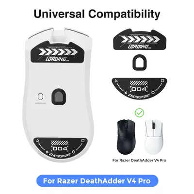 Mausfüße Skates für Razer DeathAdder V4 Pro Wireless Gaming Mouse abgerundete gebogene Kanten Glasmausfüße Ersatz