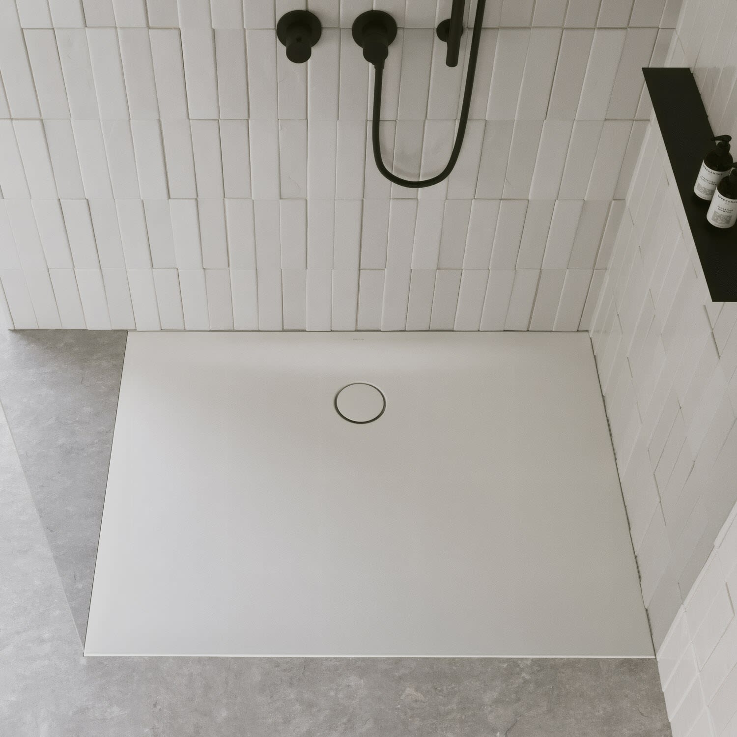 Bette BetteFloor Side Duschfläche 160 x 120 cm mit BetteGlasur® Plus und Minimum-Wannenträger