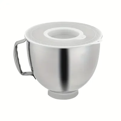 5QT Edelstahl-Mischschüssel mit Deckel – passend für KitchenAid 4,5- und 5-Quart-Mixer, langlebig und leicht zu reinigen