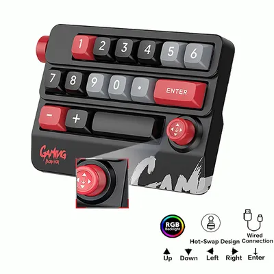 Tragbare Joystick Mechanische Tastatur Volle Hot-Swap-fähige Taste USB-C RGB Hintergrundbeleuchtung Wired Programmierbare Gaming Tastatur Für Desktop