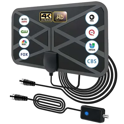 4k TV-Antenne Innen für alle digitalen TV 30db High Gain Booster DVB-T/T2 Kabel TV-Antenne 500 Meilen UHF VHF DTV-Antennen Antenne