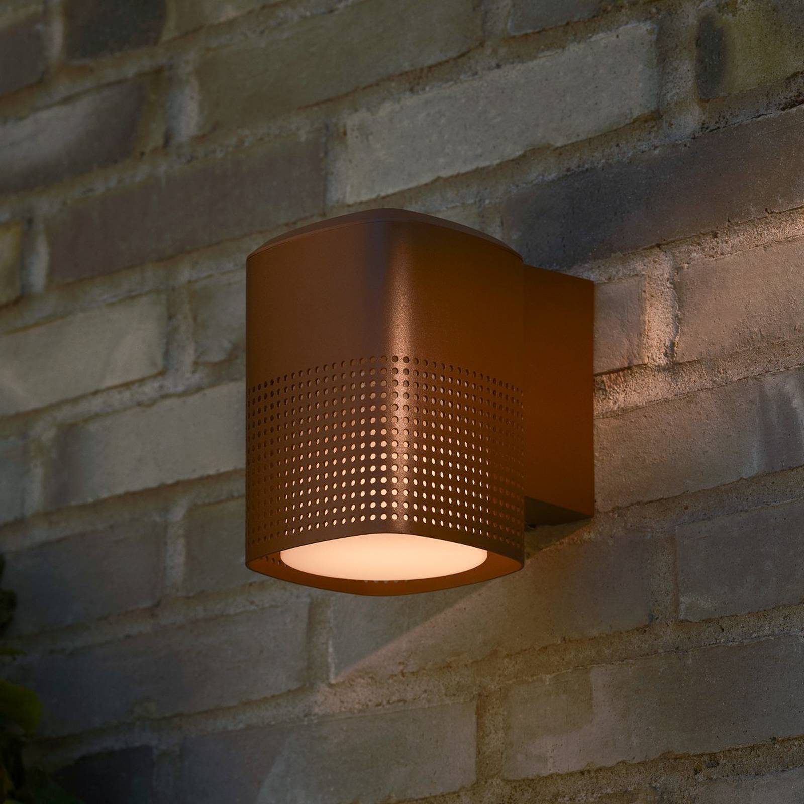 Nordlux Außenwandleuchte Sidara, dimmbar, braun / rost, Aluminium, Modern, Wandleuchte außen