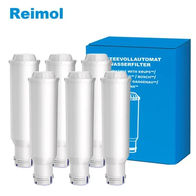 Reimol 6 Stück Wasserfilter für Kaffeemaschinen, kompatibler Aktivkohle-Wasserfilter-Ersatz für Nivona und Krups