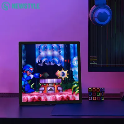 LED Pixel Matrix Bluetooth Smart Display 64x64 RGB Digital Lampe Panel DIY Kunst Display Gaming Anime Room Decor Rahmen APP Steuerung