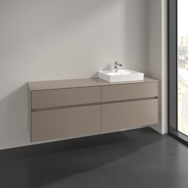 Villeroy und Boch Collaro Waschtischunterschrank C07900VM 160x54,8x50cm, Waschtisch rechts, taupe