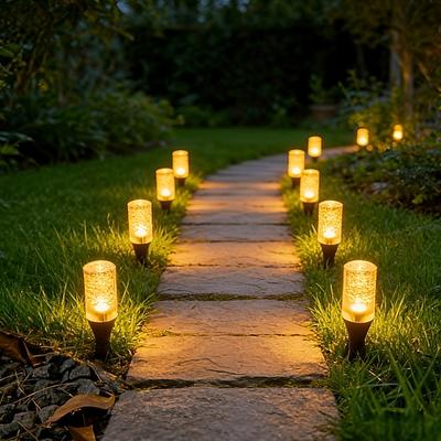 1 Stück Solar-Leuchtsäule mit Kugelgelenk für den Außenbereich, IP65 wasserdicht, 10/20 LEDs, dekorative LED-Lichterkette für Garten, Hof, Wege, Rasen, Terrasse, Bauernhof, Landschaftsbeleuchtung