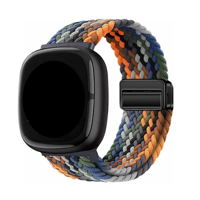 Geflochtene Bänder für Fitbit Versa 4/Fitbit Versa 3/Sense 2/Sense 1, Magnetverschluss-Armband für Fitbit Versa 2/Versa Lite/Versa SE