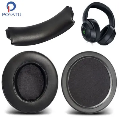 POYATU Ohr Pad Kopfhörer Ohrpolster Für Razer Kraken X Gaming Kopfhörer Ohrpolster Ersatz Ohr Pads Kissen Abdeckung Reparatur Teile