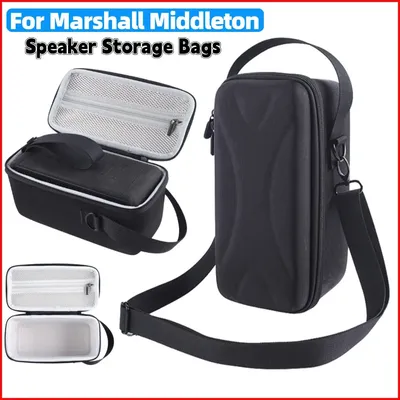 Hard EVA Travel Carrying Case for Marshall Middleton Smart Speaker Storage Box Handbag Shockproof Protective Case Audio Box Bags