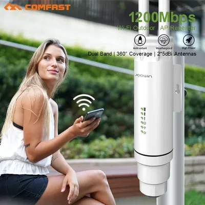 Comfast Wireless Access Point AC1200 Hochleistungs-wetterfester WLAN-Router/AP-Repeater/Extender 5,8g Straßen antenne für den Außenbereich