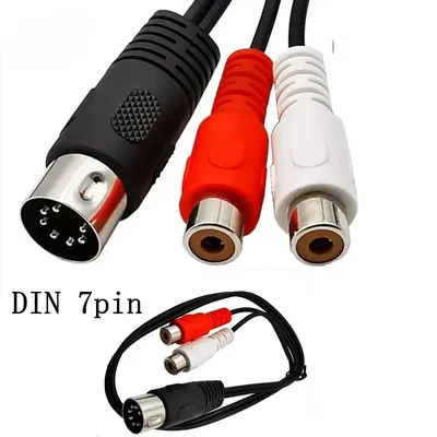 7-poliger DIN-Stecker, MIDI auf 2 Dual-RCA-Buchse, Audiokabel für Naim Quad Bang & Olufsen Stereosysteme, 0,5 m, 1 m, 1,5 m Kabel