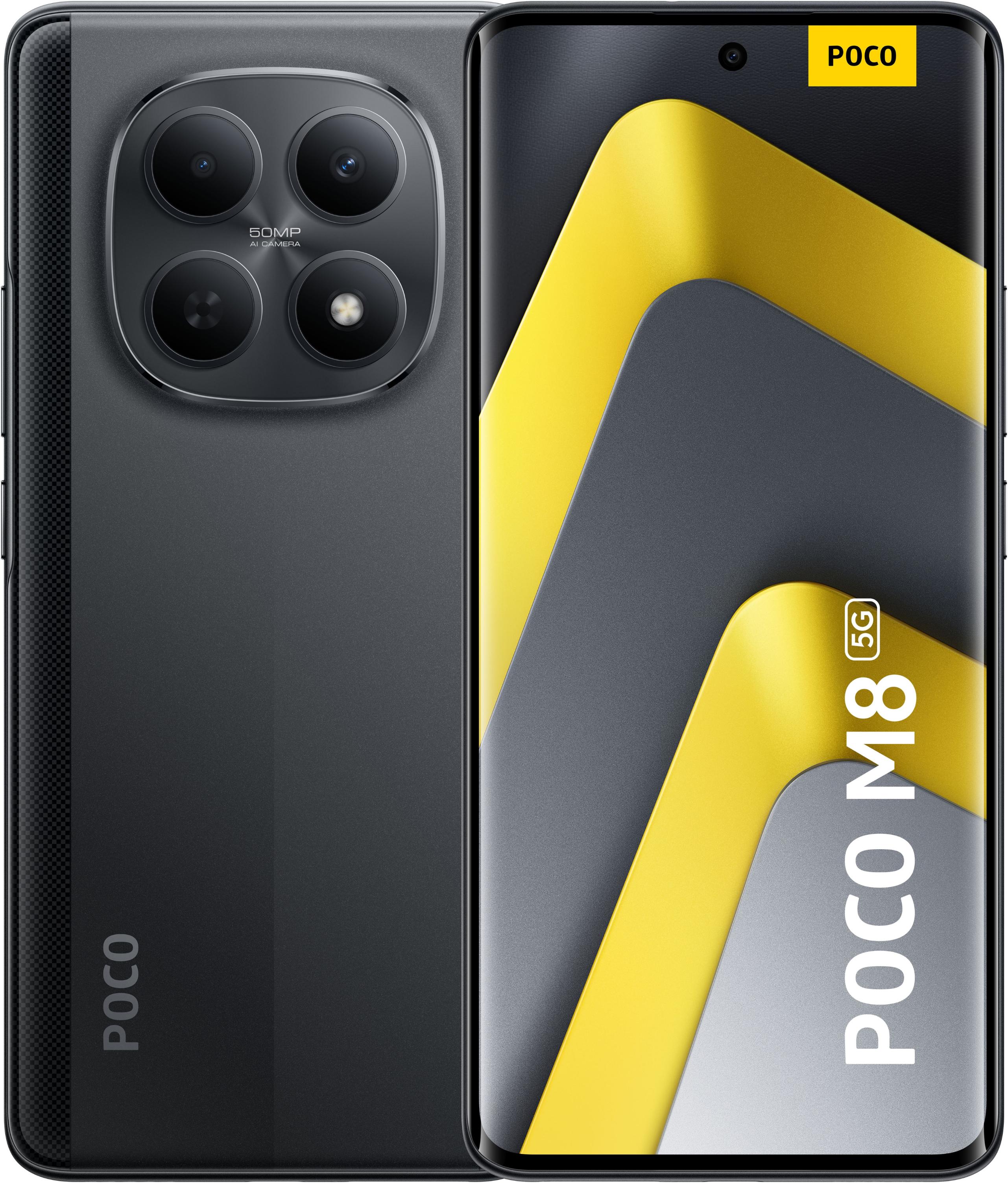 XIAOMI Smartphone "POCO M8 5G", Energieeffizienz: B (A-G), schwarz, 256 GB, Mobiltelefone