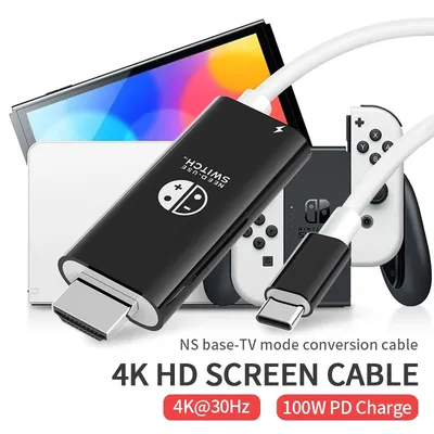 4K 60Hz USB-C zu HDMI Kabel, Typ-C HDTV Adapter für iPhone Switch Steam Deck MacBook iPad Samsung Xiaomi Laptop