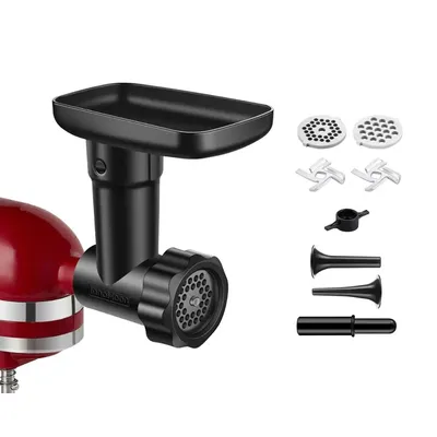 2024 neues hochwertiges Zubehör für Fleischwölfe-Aufsatz für KitchenAid Standmixer – inklusive 2 Wurstfüllrohre