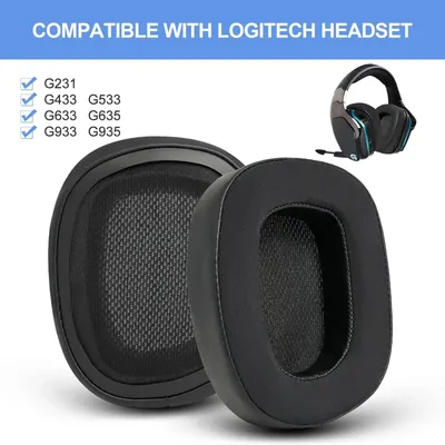 Ersatz-Eisgel-Ohrpolster, geeignet für Logitech G930 G933 G935 G633 G635 G533 G430 G433 G435 Gaming Headset