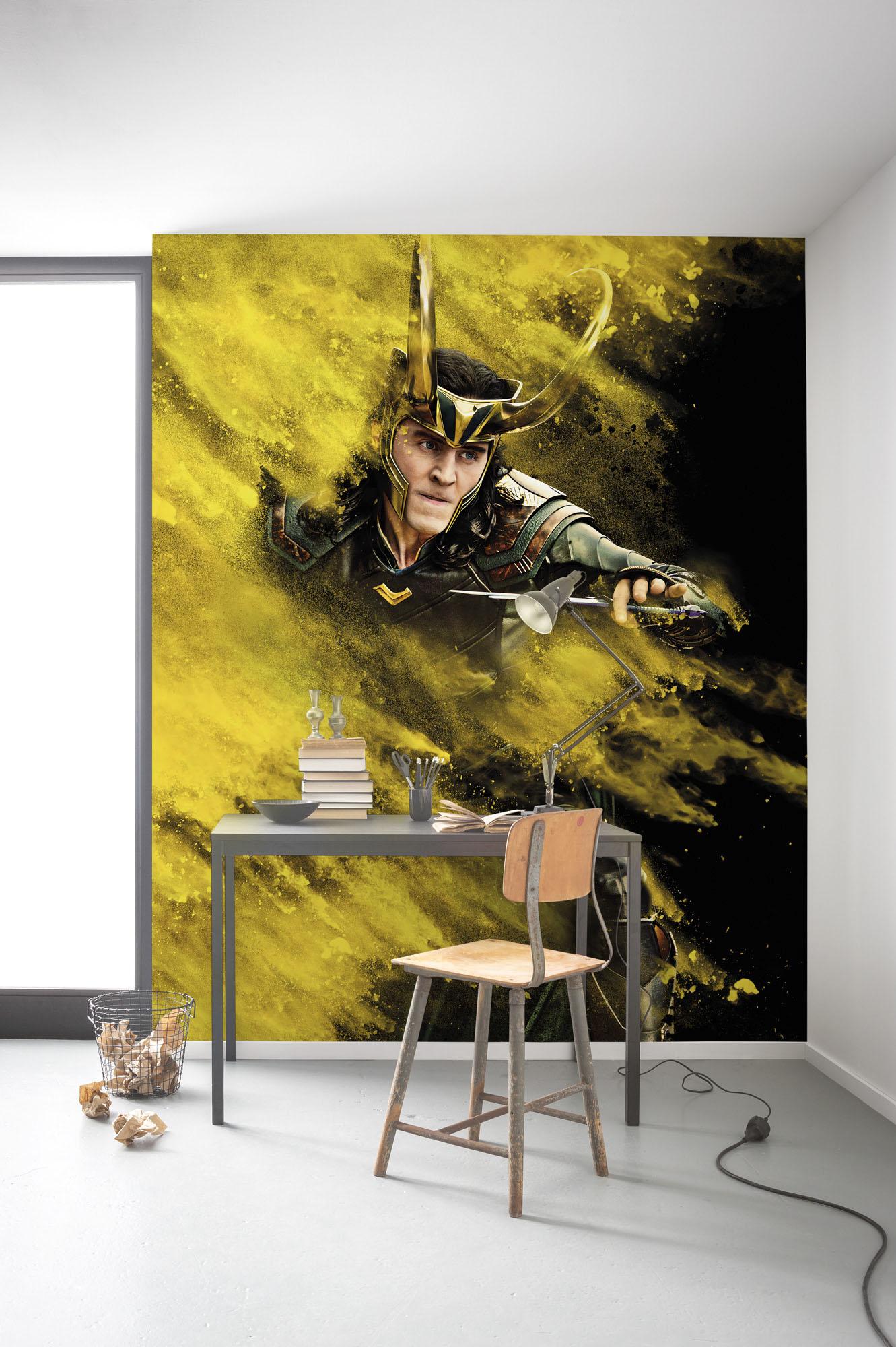 Fototapete KOMAR "Digitaldruck Vlies - Loki Yellow Dust - Größe 200 x 250 cm", bunt, Rollen: 1, Vlies, Tapeten, Kinderzimmer