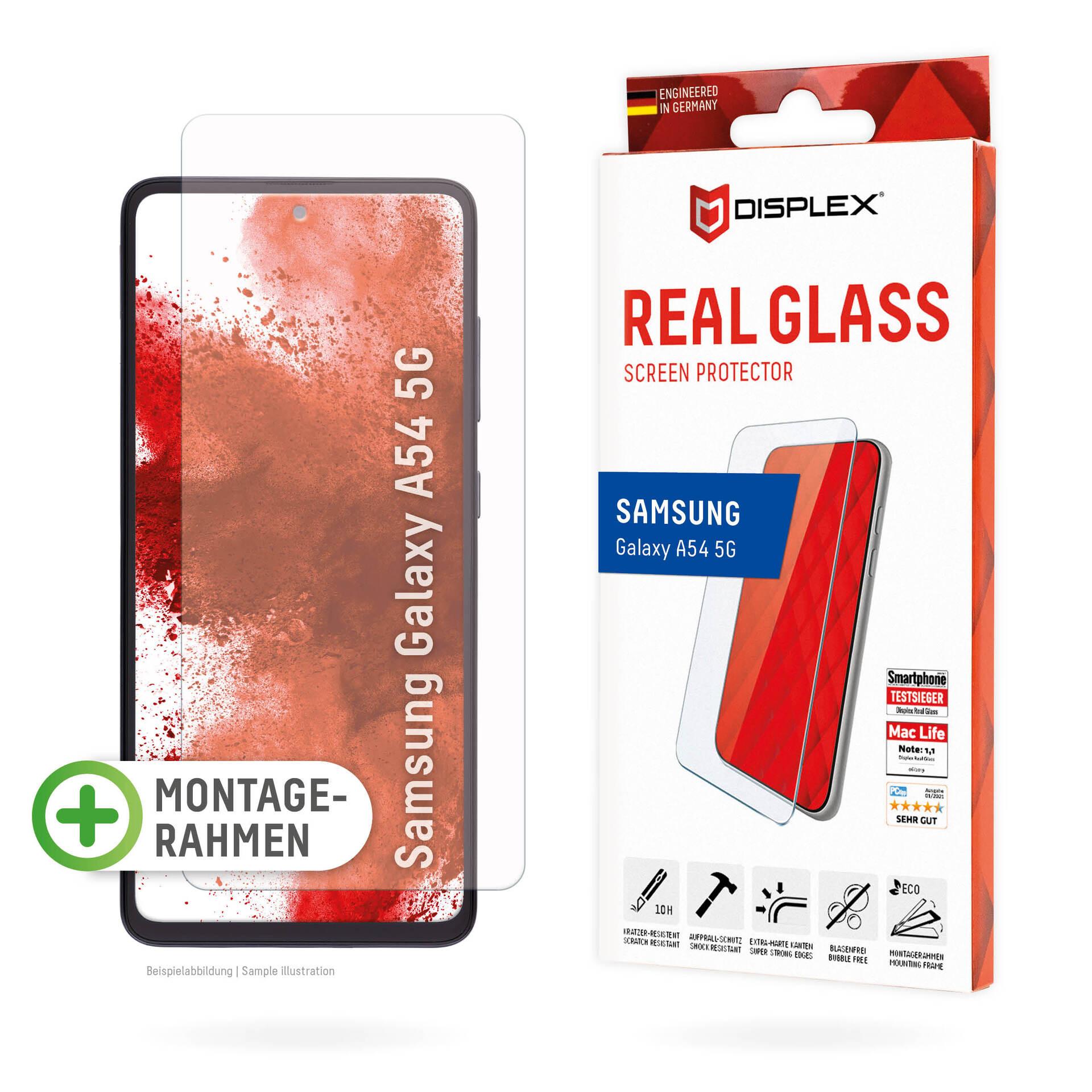 DISPLEX Displayschutzfolie "Real Glass Samsung Galaxy A54 5G", transparent, B:10cm H:3cm T:25mm, Displayfolien