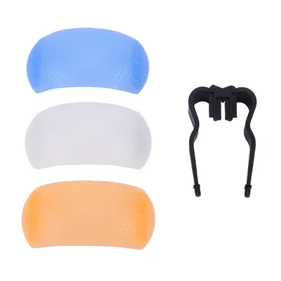 Diffusorabdeckung für DSLR-Diffusorabdeckung, 3 Farben, 3-in-1, Blitzdiffusorabdeckung für DSLR-Spiegelreflexkameras, Kamera-Diffusorabdeckung