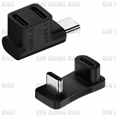USB C Adapter 90 Grad 3,2 Typ C 10 Gbit/s 1 bis 2 Extender rechtwinklig pd W Schnell lade adapter für Steam Deck Laptop Tablet