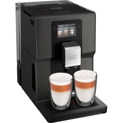 KRUPS Kaffeevollautomat "EA872B Intuition Preference", grau (grafit, schwarz), B:28,7cm H:47,6cm T:38,1cm, Kaffeevollautomaten, 3,5"-Farb-Touchscreen, intuitive farbige Lichtanzeigen, Kaffeevollautomat