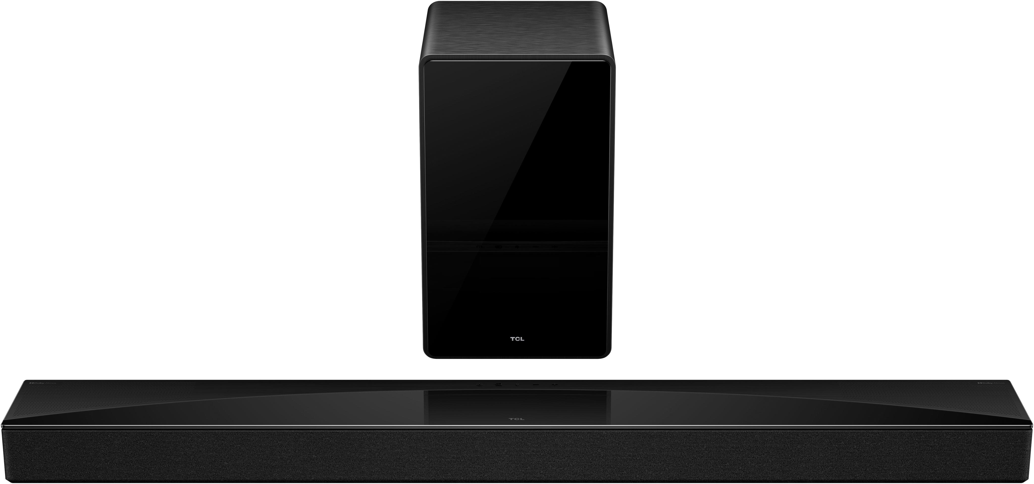 TCL Soundbar "Q75HE 5.1.2 Dolby Atmos und Ray Danz", schwarz, B:104cm H:5,8cm T:11cm, Lautsprecher, AI Sonic, 620 Watt, Airplay, HDMI, Bluetooth, Wandhalterung, Subwoofer