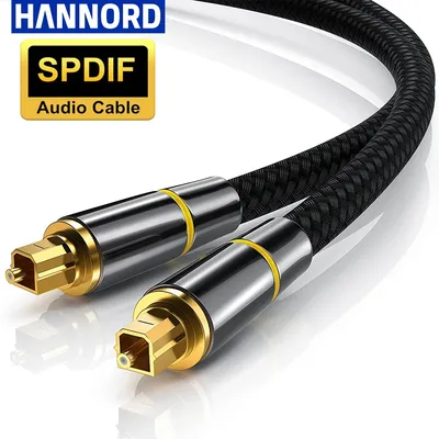 Hannord Optic Audiokabel Digitales Glasfaserkabel Toslink SPDIF Koaxialkabel für Verstärker Player PS4 Soundbar-Kabel