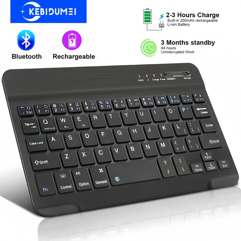 kebidumei Bluetooth Drahtlose Tastatur Mini Tastatur Für Laptop Tablet Telefon Ipad Wiederaufladbare Gaming Tastatur Für Android iOS Windows