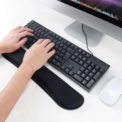 Neue Tastatur Handgelenk Rest Pad Nicht-slip Maus Pad Memory Foam Superfeine Faser Für PC Computer Gaming Tastatur Plattform rest