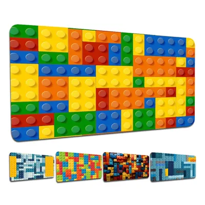 Bunte geometrische Bausteine Spielzeug Animation PC Gaming Mauspad Gamer Schreibtisch Matten Tastatur Mause Muismat für PC Maus Teppich