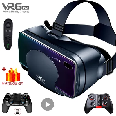 Virtual Reality 3D VR Headset Smart Brille Helm für Smartphones Handy Mobile 7-Zoll-Linsen Ferngläser Schutzbrillen Geräte