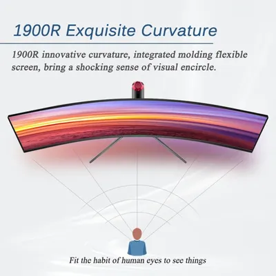49 Zoll Curved Monitor 5K 120Hz Computerbildschirm LCD-Monitor für Gaming und Videobearbeitung, gebogenes Design für komfortables Seherlebnis