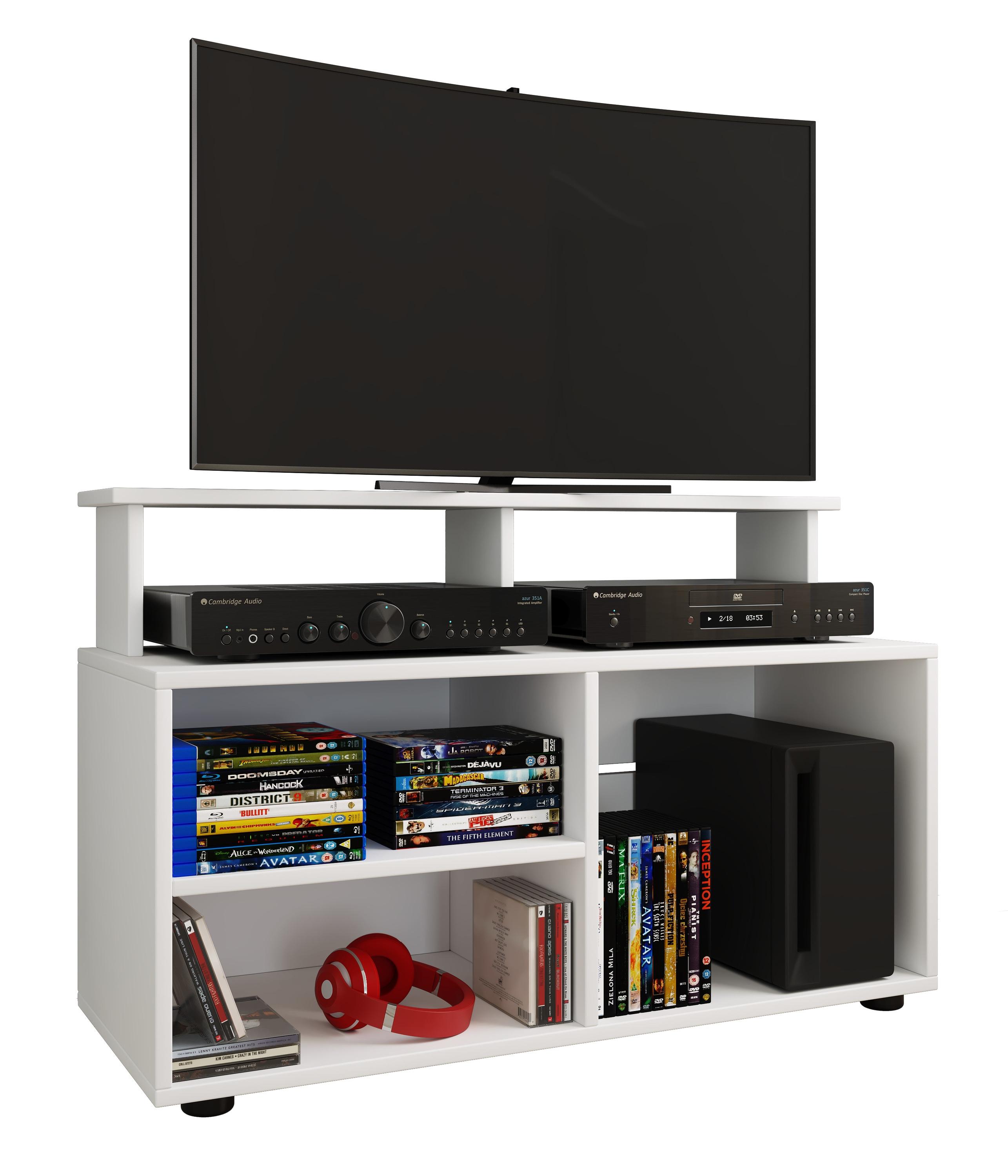 Wohnzimmertisch VCM "TV Lowboard Fernsehschrank Konsole Balansia", weiß, B:90cm T:36cm, Sideboards, TV-Board