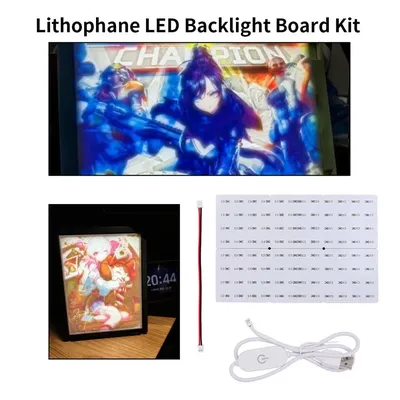 Für Bambu Lab Lithophan Led Panel CMYK Led-hintergrundbeleuchtung Bord PLA Grundlegende CMYK Lithophan Bundle 3D Druck Lithophan Foto DIY