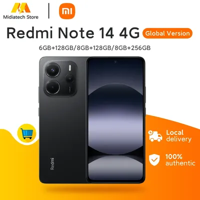 Globale Version Redmi Note 14 4G Smartphone 108MP KI-Kamera 5500mAh Akku 33W MediaTek Helio G99-Ultra 120Hz Xiaomi Mobiltelefon