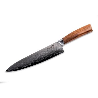 Pasoli-Damast-Chefmesser, Klinge 20 cm
